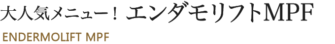 大人気メニュー！ エンダモリフトMPF